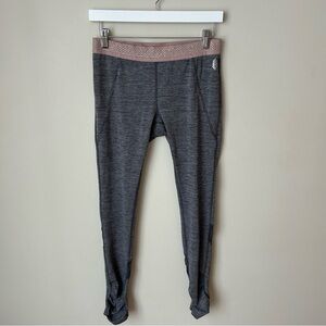 Free People Movement Heather Grey Ruched Legging Tight Pants Size XL/XXL